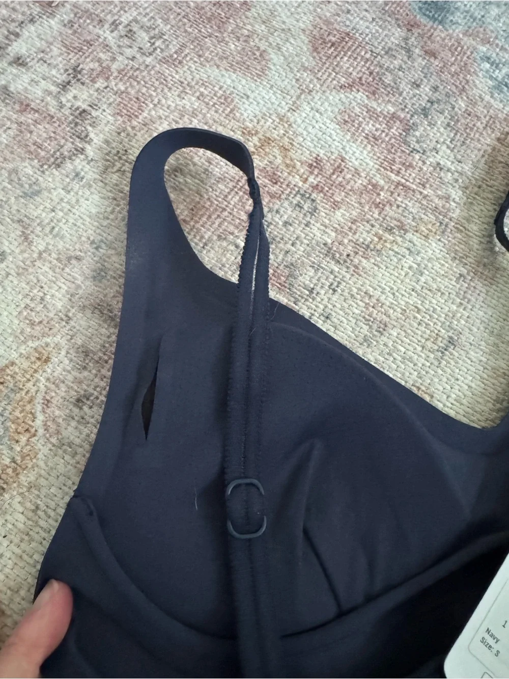 ALO Yoga Black V-Neck Logo Elastic Sports Bralette